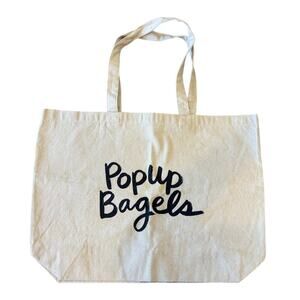 Popup BAGELS Not Famous but Known Canvas Tote Bag